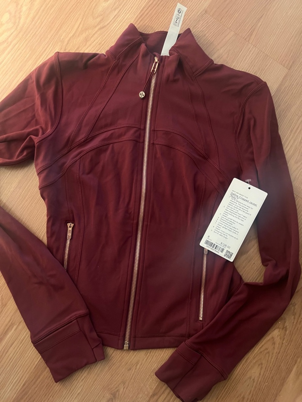 VIRAL🚨NWT LULULEMON DEFINE CROPPED JACKET NULU ROSE GOLD HARDWARE 🚨
